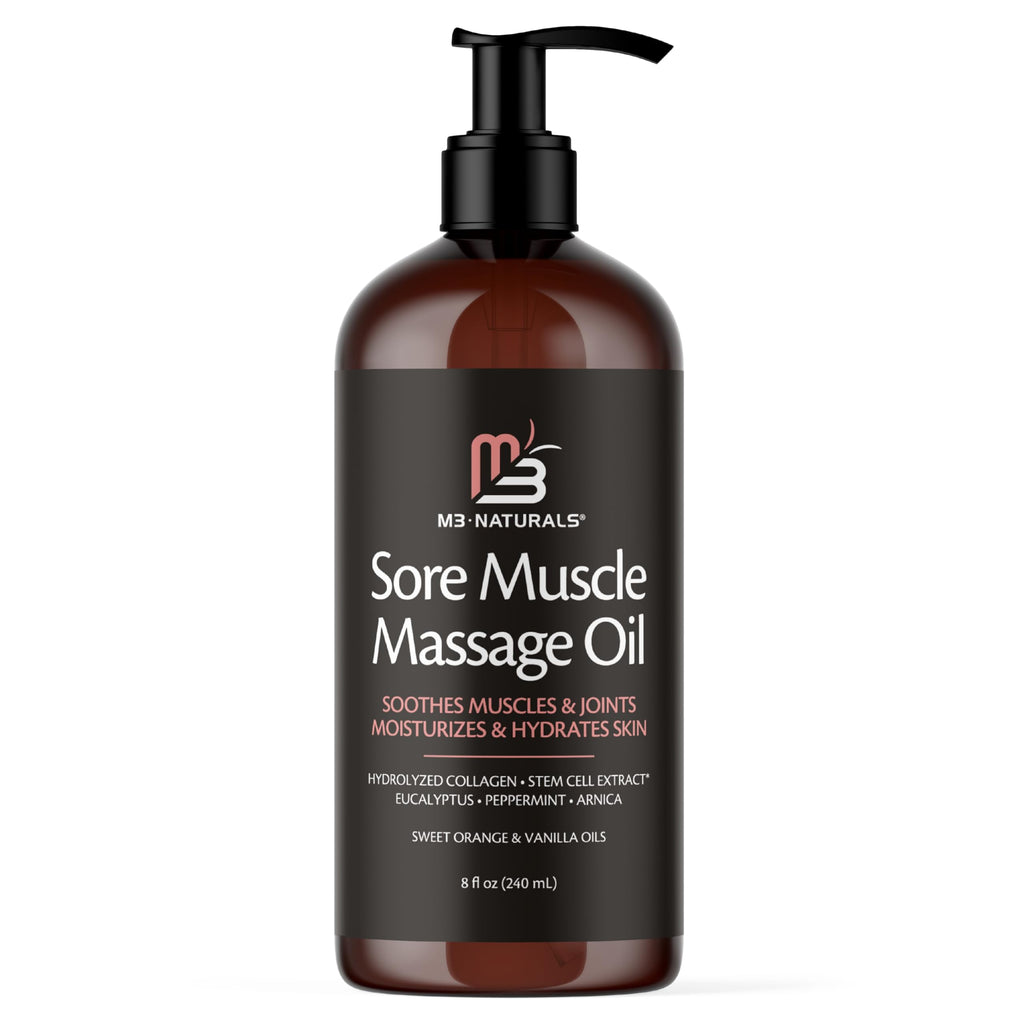 Arnica Sore Muscle Massage Oil – Anti-Cellulite & Skin Tightening with Collagen Stem Cells & Menthol. Perfect for Stocking Stuffers & Christmas Gifts – Full Body Relief & Skin Care for Men & Women.