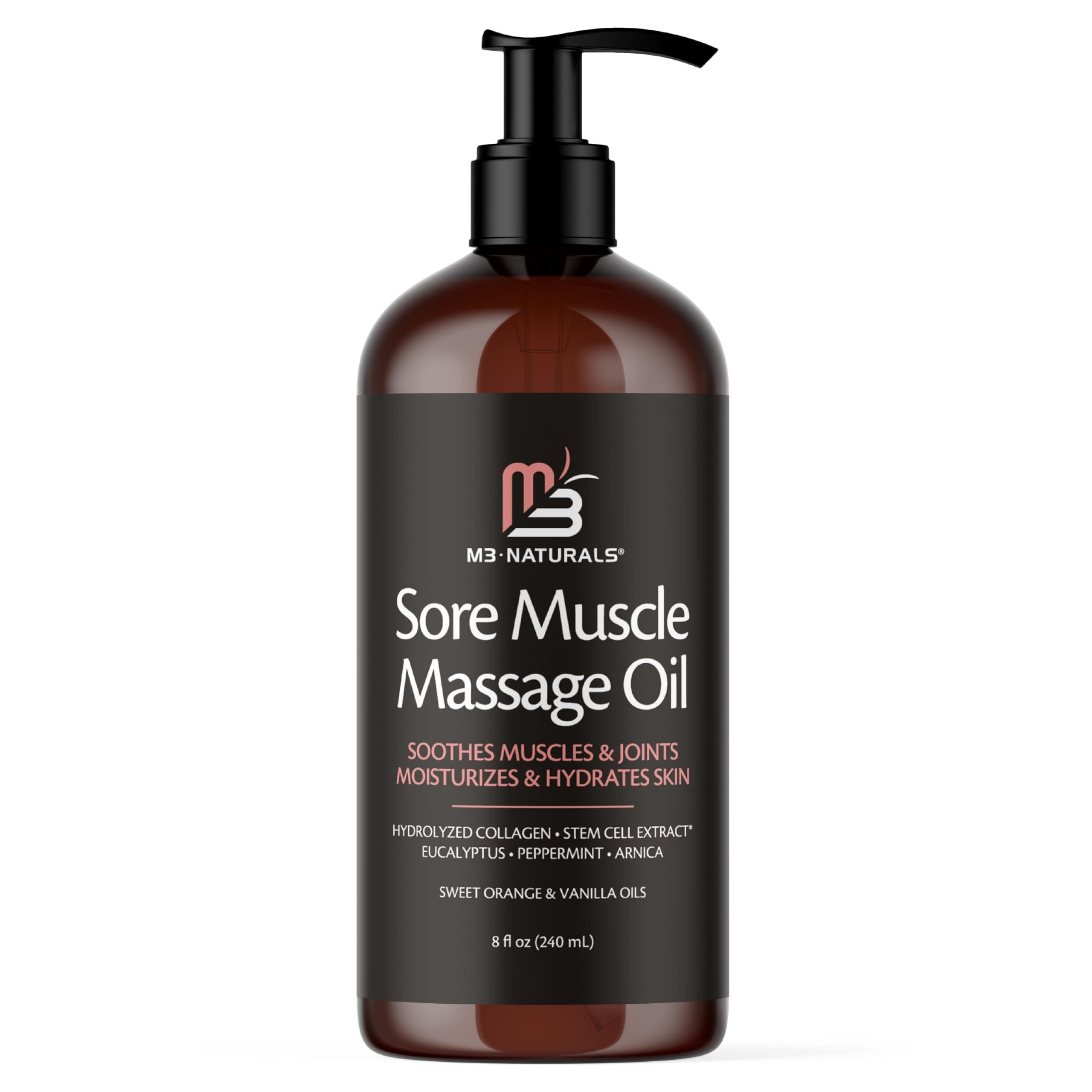 Arnica Sore Muscle Massage Oil – Anti-Cellulite & Skin Tightening with Collagen Stem Cells & Menthol. Perfect for Stocking Stuffers & Christmas Gifts – Full Body Relief & Skin Care for Men & Women.